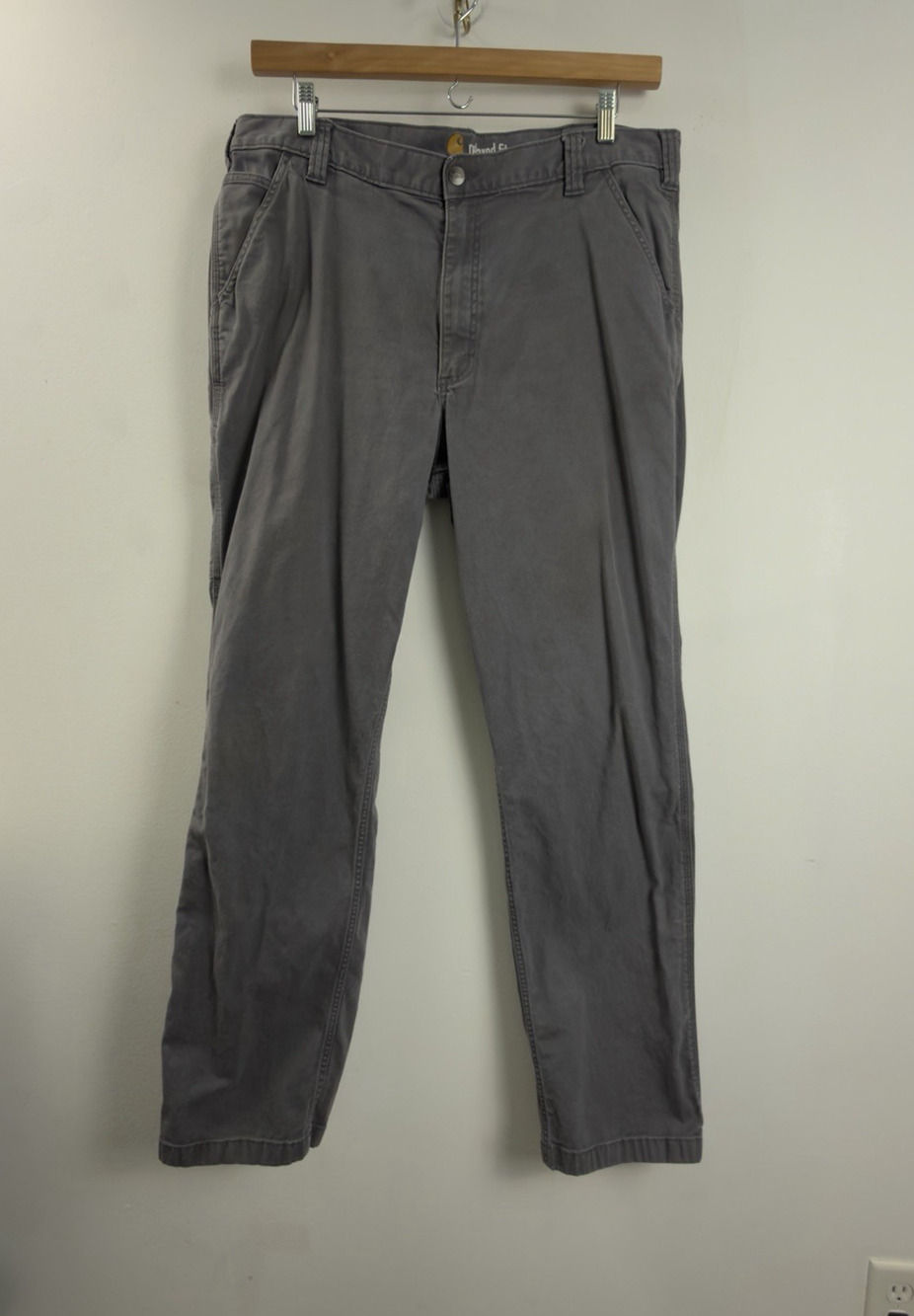 Carhartt Dungaree Relaxed Fit Pants Men's Size 40x36 Gray Carpenter Workwear